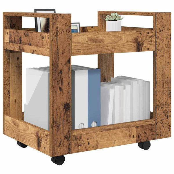 Schreibtischwagen Altholz 60x45x60 cm
