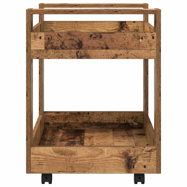 Schreibtischwagen Altholz 60x45x60 cm