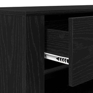 TV-Schrank Schwarz Eichen-Optik 100 cm