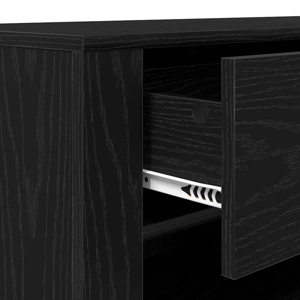 TV-Schrank Schwarz Eichen-Optik 100 cm