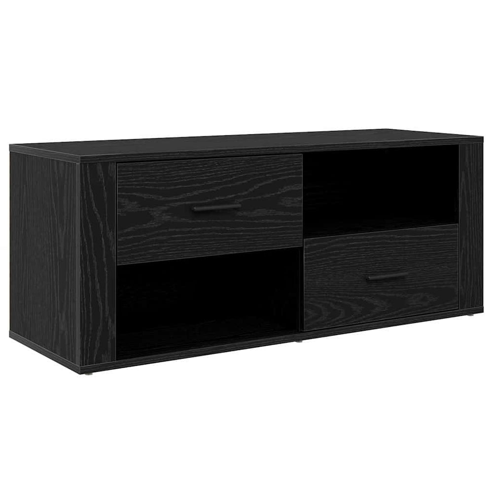 TV-Schrank Schwarz Eichen-Optik 100 cm