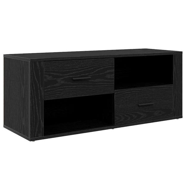 TV-Schrank Schwarz Eichen-Optik 100 cm
