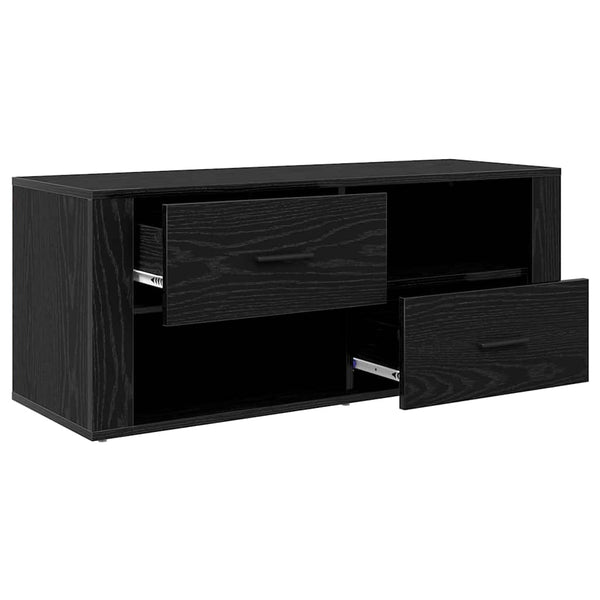 TV-Schrank Schwarz Eichen-Optik 100 cm