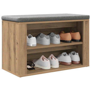 Schuhregal Artisan-Eiche mit Sitzbank