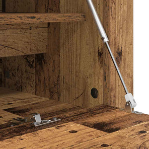 Schuhschrank Altholz mit Regal 100cm