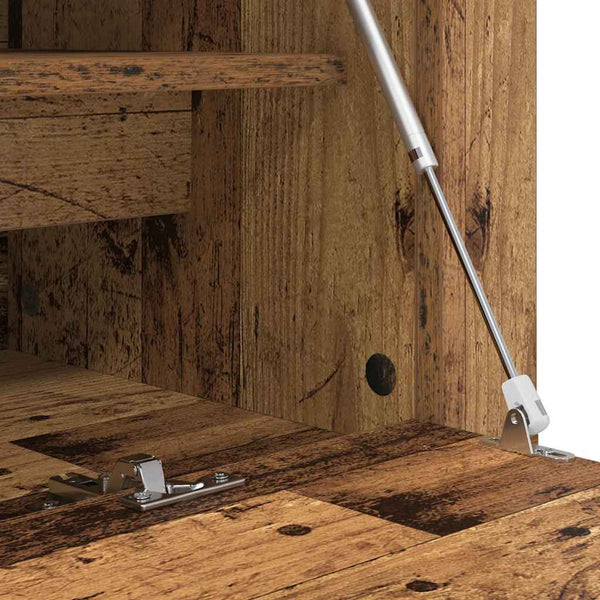 Schuhschrank Altholz mit Regal 100cm