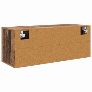 Schuhschrank Altholz mit Regal 100cm