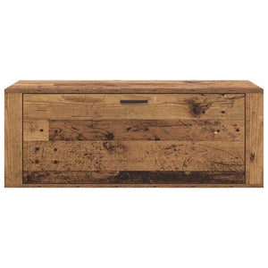 Schuhschrank Altholz mit Regal 100cm