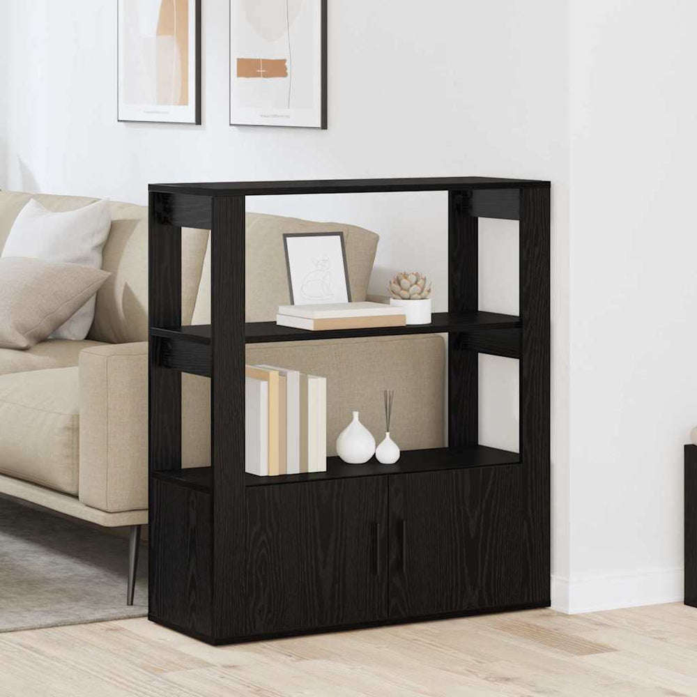 vidaXL Sideboard Black Oak Look 30 x 80 x 90 cm Engineered Wood