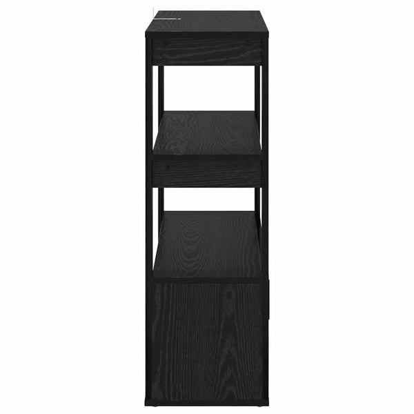 Schwarzes Sideboard Eichenoptik, 80 cm