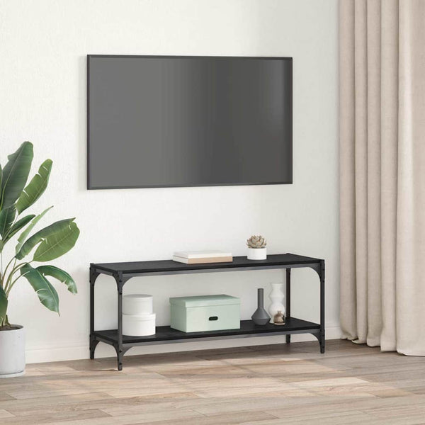 TV-Schrank Schwarz Eichen-Optik 100 cm