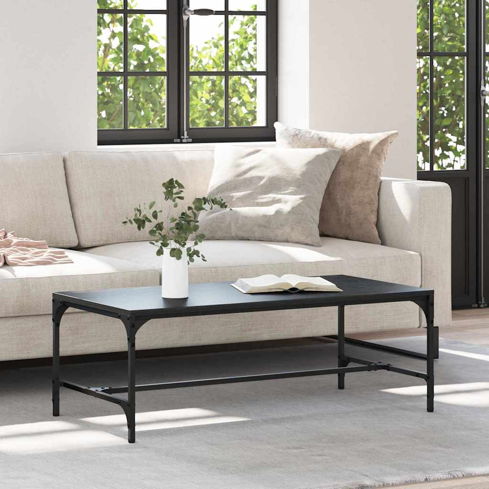 Couchtisch Schwarz Eiche 100x50 cm