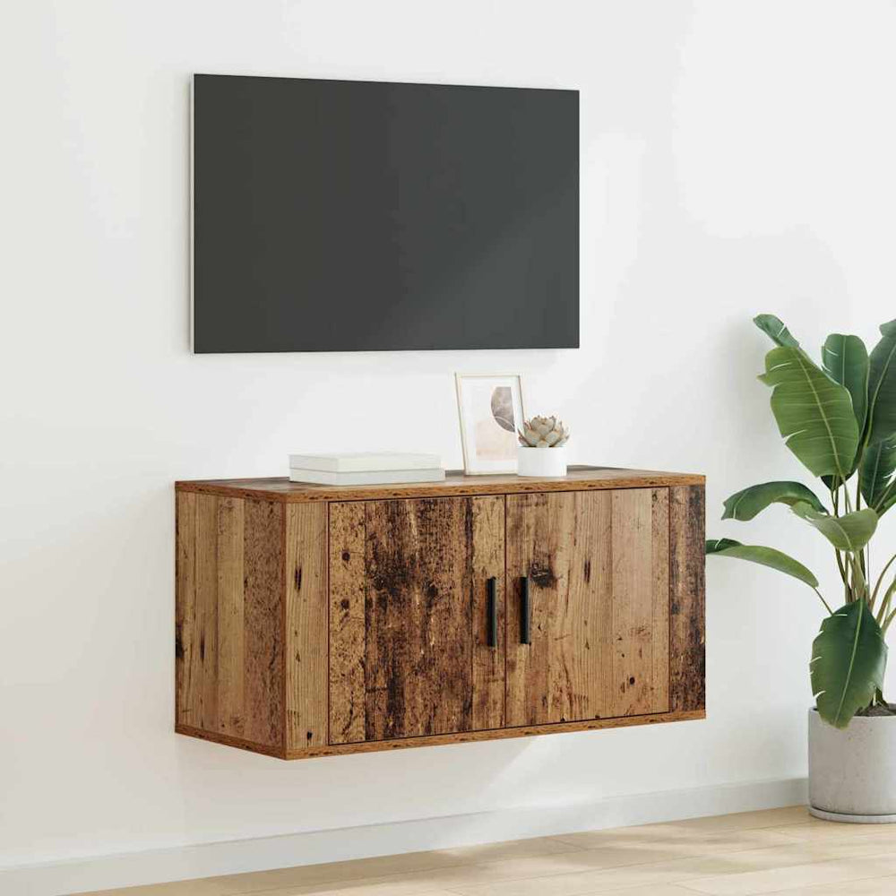 Wandmontiertes TV-Regal Altholz 80cm