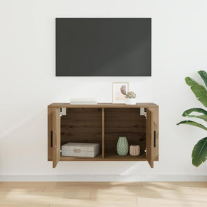 Wandmontiertes TV-Regal Artisan-Eiche 80cm