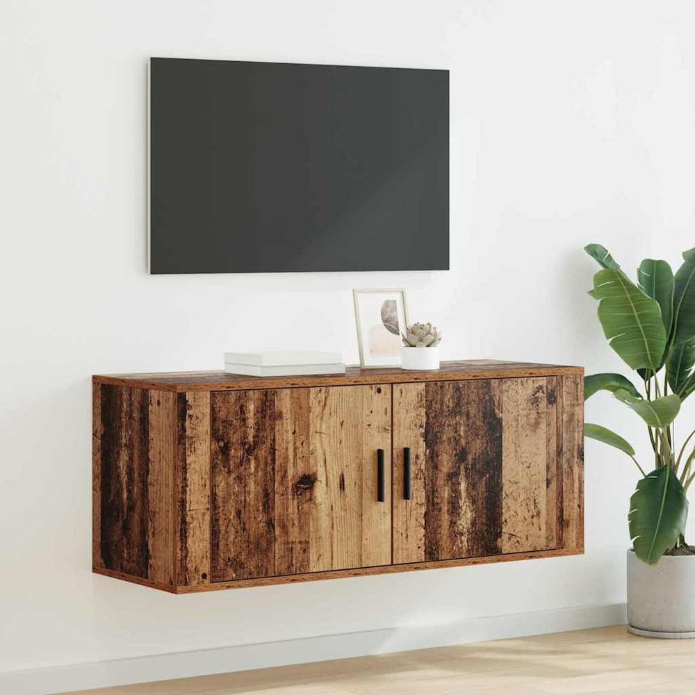 Wandmontiertes TV-Regal Altholz 100cm
