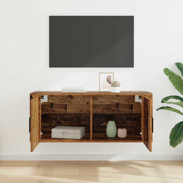 Wandmontiertes TV-Regal Altholz 100cm