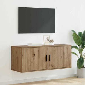 Wandmontiertes TV-Regal Artisan Eiche 100cm