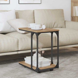 Beistelltisch Artisan Eiche Rollen 50x35x55.5cm