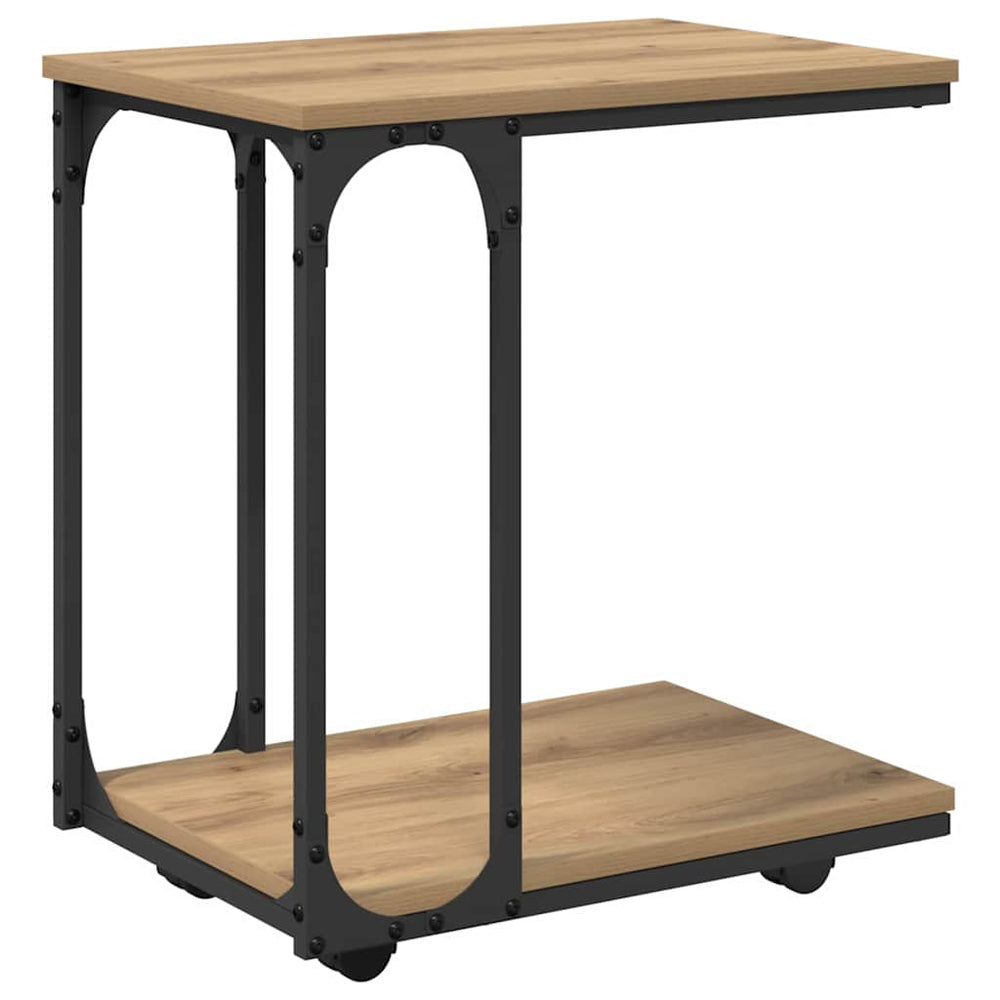 Beistelltisch Artisan Eiche Rollen 50x35x55.5cm
