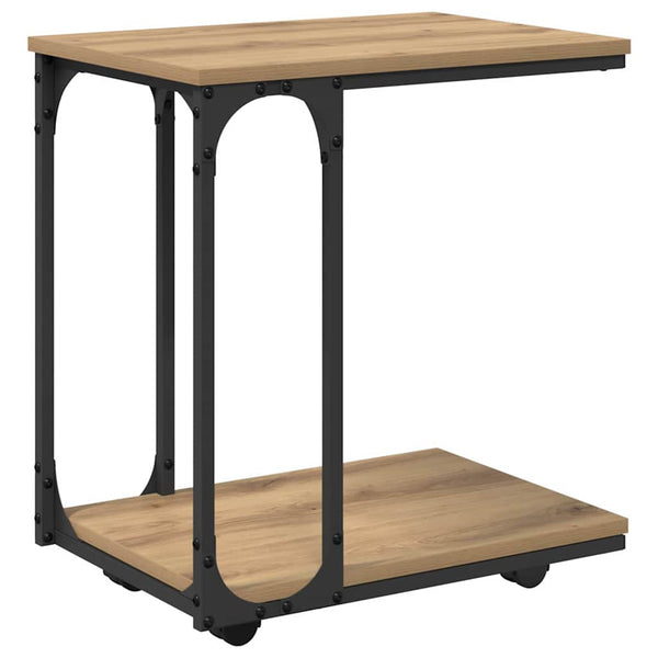 Beistelltisch Artisan Eiche Rollen 50x35x55.5cm
