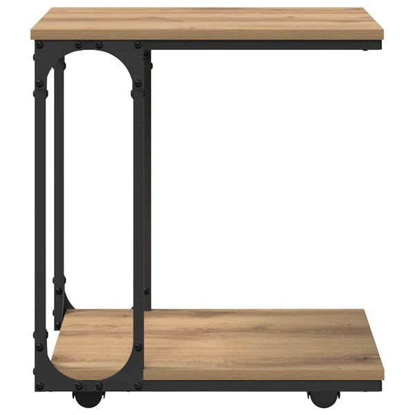 Beistelltisch Artisan Eiche Rollen 50x35x55.5cm