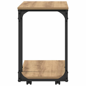 Beistelltisch Artisan Eiche Rollen 50x35x55.5cm