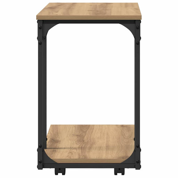 Beistelltisch Artisan Eiche Rollen 50x35x55.5cm