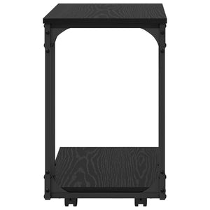 Beistelltisch Schwarz Eichen-Optik mit Regal
