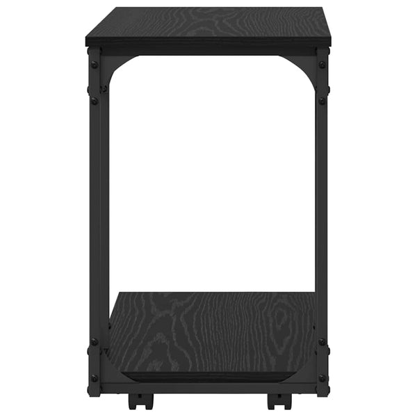 Beistelltisch Schwarz Eichen-Optik mit Regal