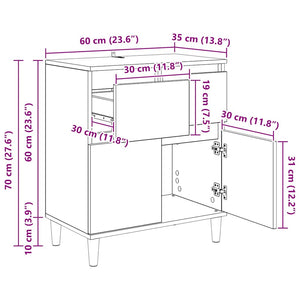 Sideboard Artisan Eiche 60x35x70cm