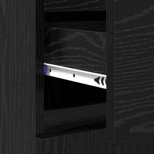 Schwarzes Sideboard Eichenoptik 60 cm