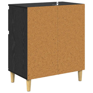 Schwarzes Sideboard Eichenoptik 60 cm