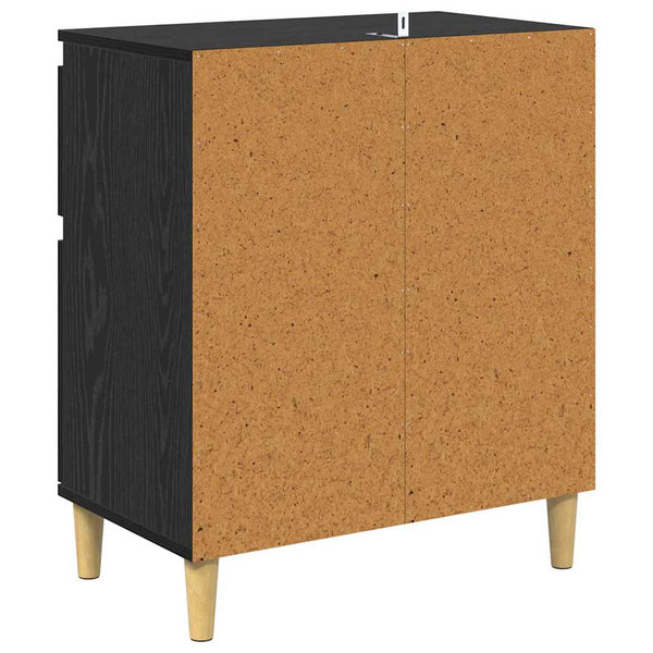 Schwarzes Sideboard Eichenoptik 60 cm