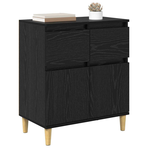 Schwarzes Sideboard Eichenoptik 60 cm