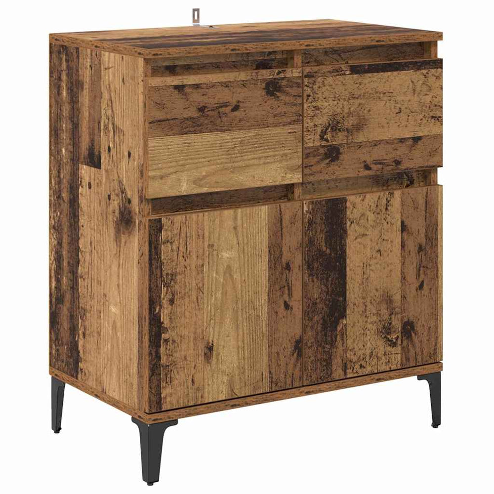 Sideboard Altholz & Eisen 60x35x70cm