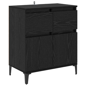vidaXL Sideboard with Drawers Black Oak Look 60 x 35 x 70 cm