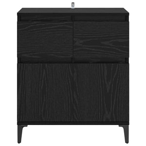 vidaXL Sideboard with Drawers Black Oak Look 60 x 35 x 70 cm