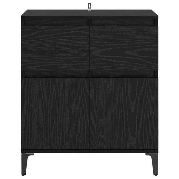 vidaXL Sideboard with Drawers Black Oak Look 60 x 35 x 70 cm