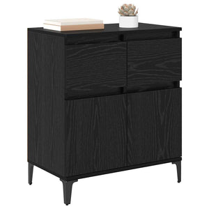 vidaXL Sideboard with Drawers Black Oak Look 60 x 35 x 70 cm