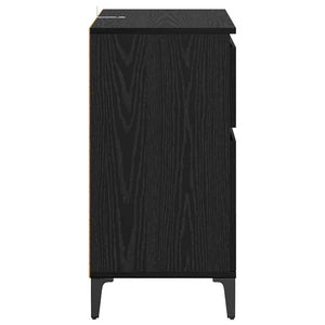 vidaXL Sideboard with Drawers Black Oak Look 60 x 35 x 70 cm