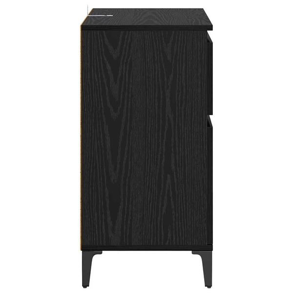 vidaXL Sideboard with Drawers Black Oak Look 60 x 35 x 70 cm