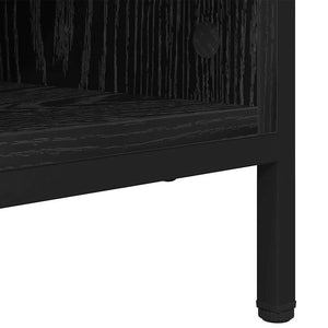 Schuhschrank mit Regal Schwarz Eichen-Optik