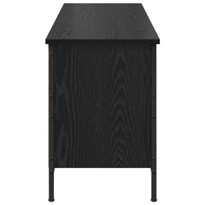 Schuhschrank mit Regal Schwarz Eichen-Optik
