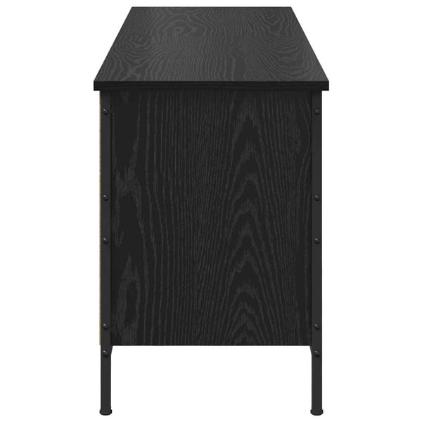 Schuhschrank mit Regal Schwarz Eichen-Optik