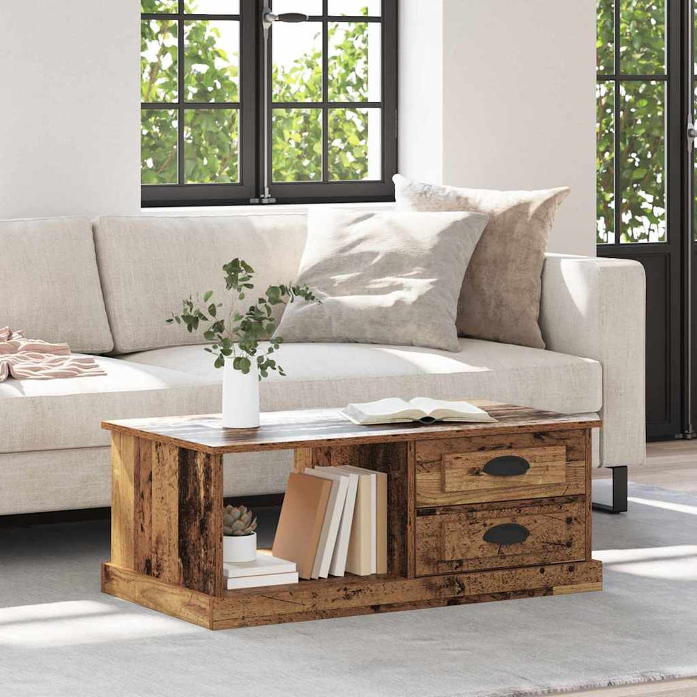 Couchtisch Altholz mit Schubladen