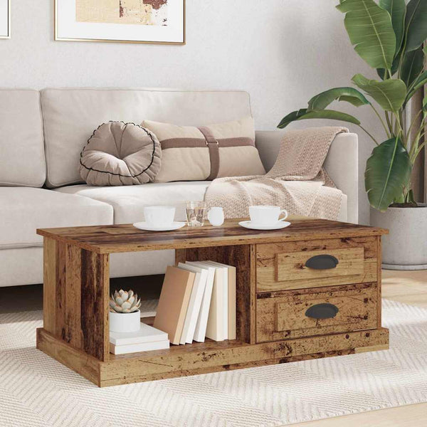 Couchtisch Altholz mit Schubladen