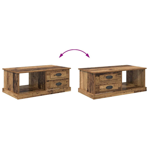 Couchtisch Altholz mit Schubladen