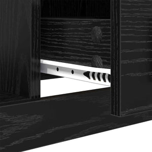 Couchtisch Schwarz Eichenoptik 90x50 cm