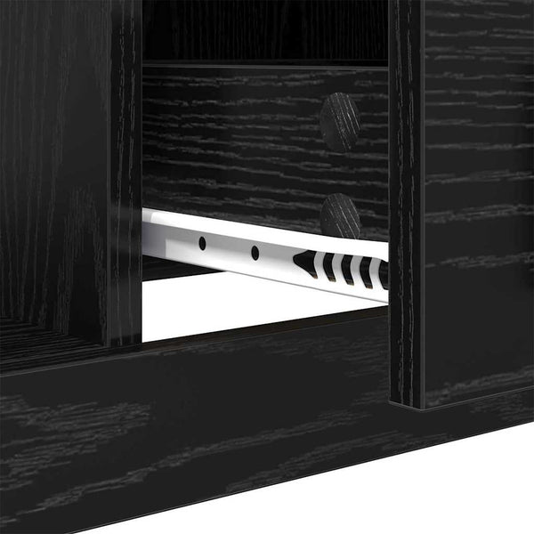 Couchtisch Schwarz Eichenoptik 90x50 cm