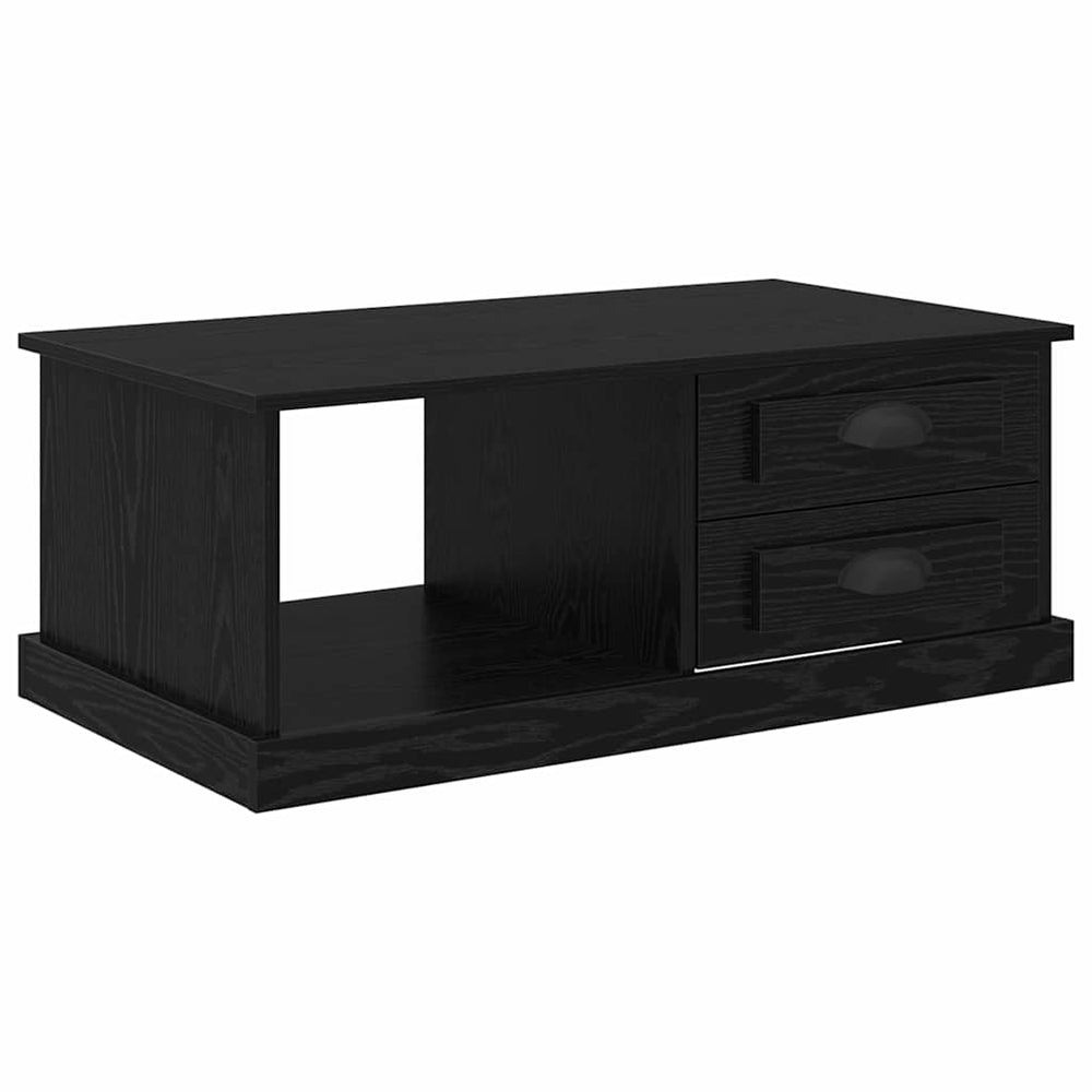 Couchtisch Schwarz Eichenoptik 90x50 cm